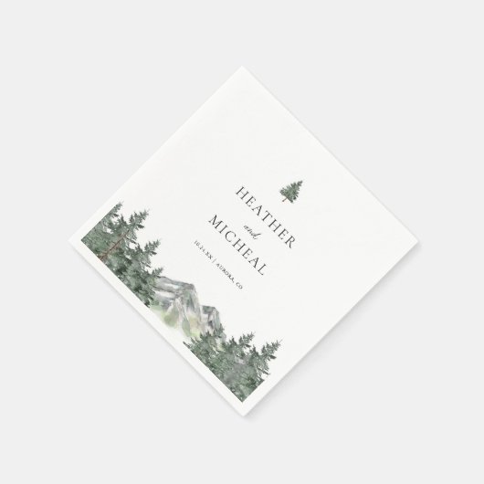 Buiten Huwelijk Dennenboom Trouw Servet (Hoek)