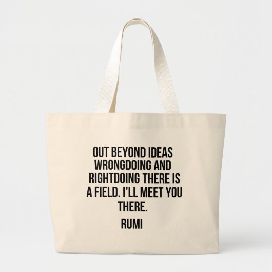 Buiten ideeën... Rumi Grote Tote Bag (Voorkant)