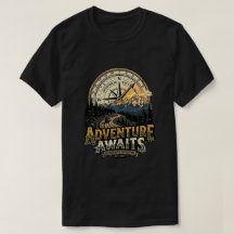 Buiten kampeeravonturen kompas wandelshirt