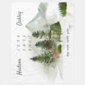 Buiten kamperen avontuur Twins Mijlsteen Fleece Deken (Voorkant)