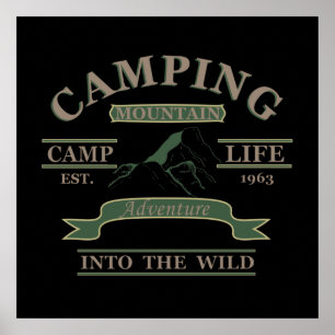 Buiten kamperen camper leven poster