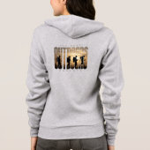 Buiten kamperen | Hoodie met volledige rits voor d (Achterkant)