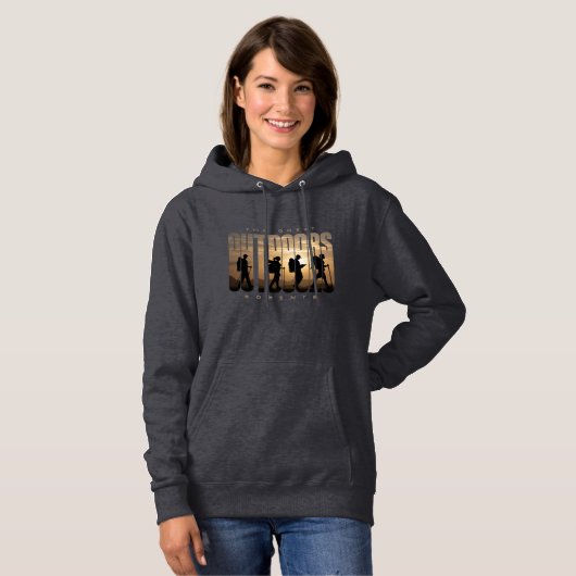 Buiten kamperen | Hoodie voor dames (Voorkant volledig)