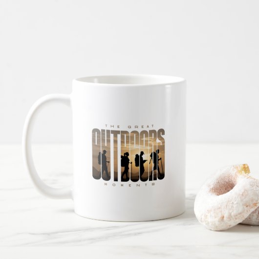 Buiten kamperen | Klassieke Mok 11# (Met donut)