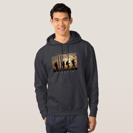 Buiten kamperen | MANNEN Hoodie (Voorkant volledig)