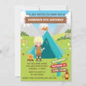 Buiten kamperen op de dag van de geboorte op Blond Kaart (Voorkant)