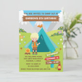 Buiten kamperen op de dag van de geboorte op Blond Kaart (Staand voorkant)