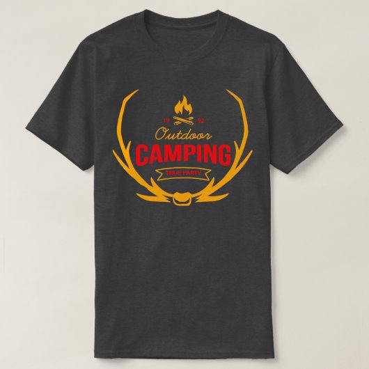 buiten kamperen t-shirt (Design voorkant)