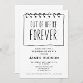 Buiten Kantoor Forever Pensioen Partij Kaart (Voorkant / Achterkant)