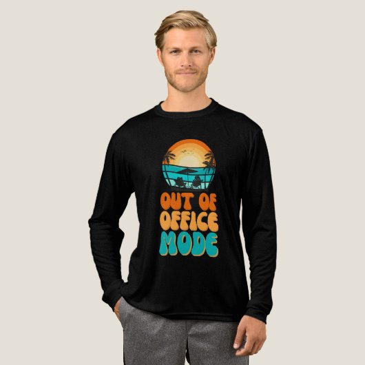 Buiten kantoor modus Tri-Blend shirt (Voorkant)