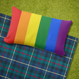 Buiten Klassieke LGBTQ Gay Pride Rainbow Flag Buitenkussen