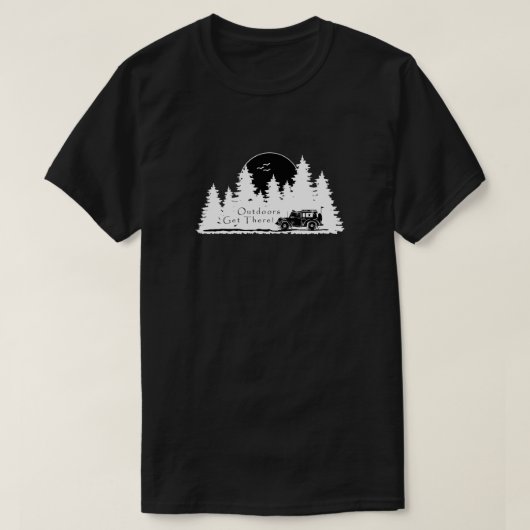 Buiten, kom daar! 4x4 t-shirt (Design voorkant)