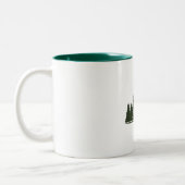 Buiten, kom daar tweekleurige koffiemok (Links)