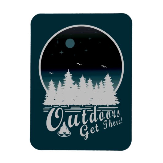 Buiten, kom er 's Midnight 's Groen Magneet (Verticaal)