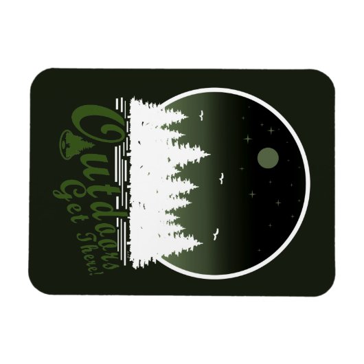 Buiten, kom er 's Midnight 's Groen Magneet (Horizontaal)