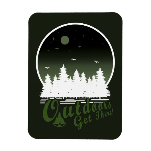 Buiten, kom er 's Midnight 's Groen Magneet (Verticaal)