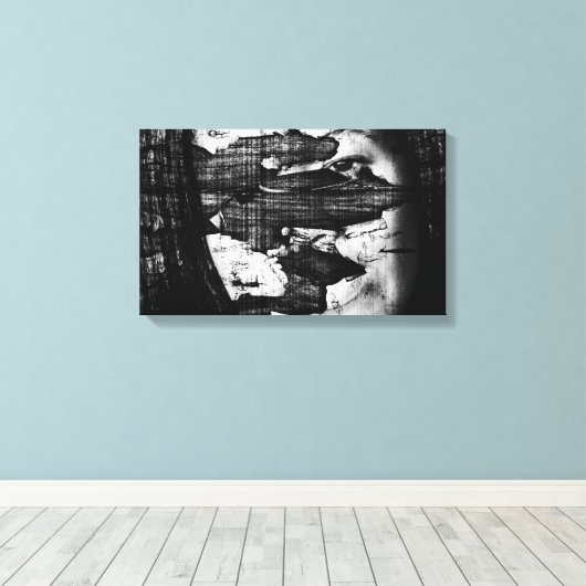 buiten komt er binnen canvas afdruk (Insitu (Houten vloer))