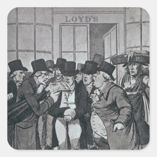Buiten Lloyds of London Vierkante Sticker (Voorkant)