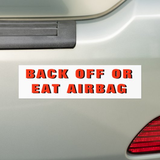 Buiten of Eat Airbag Bumpersticker (Op auto)