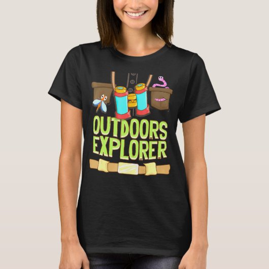 Buiten Ontdekkingsreiziger Zookeeper Vest Bugs Bin T-shirt (Voorkant)