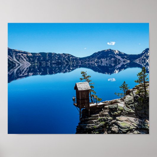 Buiten op de Cliff/Crater Lake Poster (Voorkant)