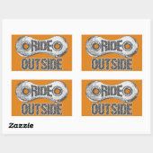 Buiten Rechthoekige Sticker (Vel)