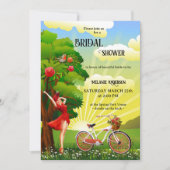 Buiten Retro Bicycle Summer Vrijgezellenfeest Kaart (Voorkant)