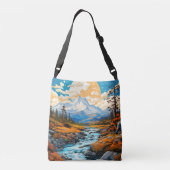 Buiten Rivierdal in de herfst Crossbody Tas (Achterkant)