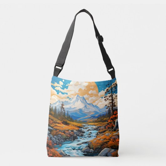 Buiten Rivierdal in de herfst Crossbody Tas (Voorkant)