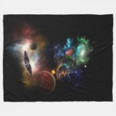 Buiten ruimte en tijd Fractal Art II Spacescape Fleece Deken (Voorkant (Horizontaal))