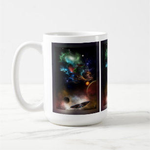 Buiten ruimte en tijd Fractal Art II Spacescape Koffiemok