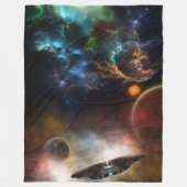 Buiten ruimte en tijd fractale kunst fleece deken (Voorkant)
