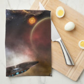 Buiten ruimte en tijd fractale kunst theedoek (Quarter Fold)