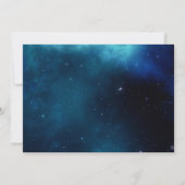 buiten ruimte partij astronaut foto ballon raket kaart (Achterkant)