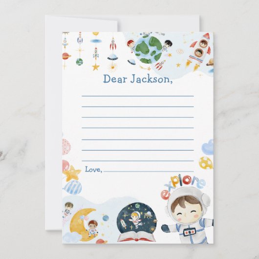 Buiten Ruimte Tijd Capsule Nota Bericht Kaart (Voorkant)