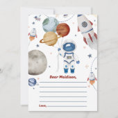 Buiten Ruimte Tijd Capsule Nota Bericht Kaart (Voorkant)