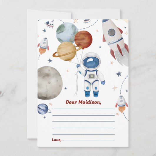 Buiten Ruimte Tijd Capsule Nota Bericht Kaart (Voorkant)