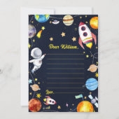 Buiten Ruimte Tijd Capsule Nota Bericht Kaart (Voorkant)