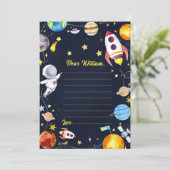 Buiten Ruimte Tijd Capsule Nota Bericht Kaart (Staand voorkant)