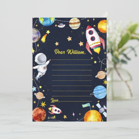 Buiten Ruimte Tijd Capsule Nota Bericht Kaart (Staand voorkant)