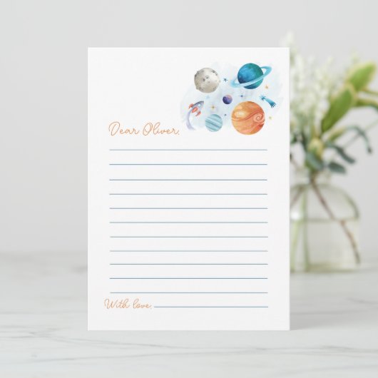 Buiten Ruimte Tijd Capsule Nota Bericht Kaart (Staand voorkant)