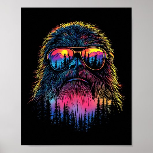 Buiten Sasquatch Mannen Vrouwen Kinder Funny Bigfo Poster (Voorkant)