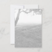 Buiten Schaduw Zwarte & Witte Trouw RSVP Kaarten (Achterkant)