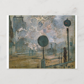 Buiten station Saint-Lazare (1877) Briefkaart