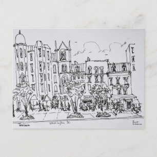 Buiten tafelen langs Indiana St.   Washington DC Briefkaart