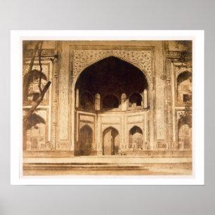 Buiten Taj Mahal, waarschijnlijk geïllustreerd in  Poster