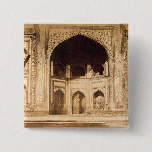 Buiten Taj Mahal, waarschijnlijk geïllustreerd in Vierkante Button 5,1 Cm