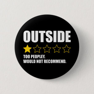 Buiten - Te Peopley. Niet aanbevelen Ronde Button 5,7 Cm