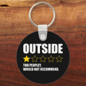 Buiten - Te Peopley. zou niet aanbevelen Sleutelhanger (Voorkant)