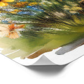 Buiten toilet Aquarel 2 Poster (Hoek)